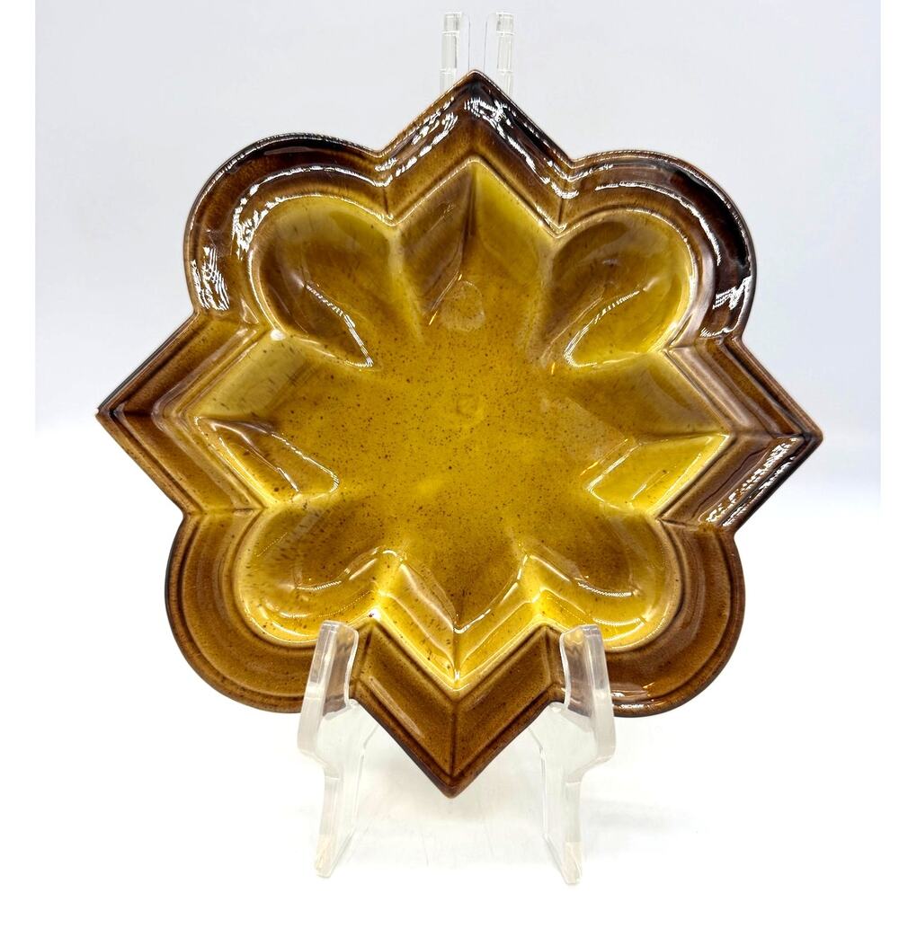 Vintage MCM Italian Ceramic Tart / Trinket Dish Made in Italy 7.5"